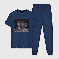 Пижама хлопковая мужская Тайлер Дёрден, цвет: тёмно-синий