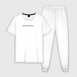 Пижама хлопковая мужская Success, цвет: белый