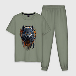 Мужская пижама Волк и ловец снов