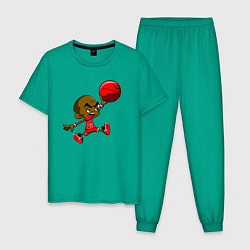 Пижама хлопковая мужская Baby Jordan, цвет: зеленый