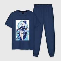 Пижама хлопковая мужская Фурина - Геншин импакт, цвет: тёмно-синий