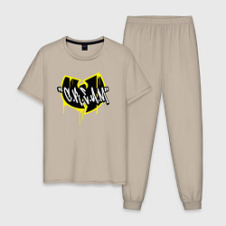 Пижама хлопковая мужская Wu-Tang cream, цвет: миндальный