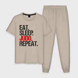 Мужская пижама Eat sleep judo repeat