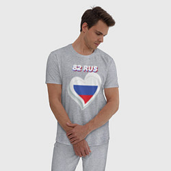 Пижама хлопковая мужская 82 регион Республика Крым, цвет: меланж — фото 2