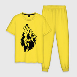 Мужская пижама Воющий волк
