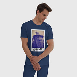 Пижама хлопковая мужская Гэндальф, цвет: тёмно-синий — фото 2