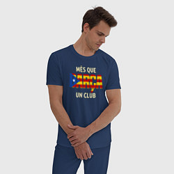 Пижама хлопковая мужская Barca club, цвет: тёмно-синий — фото 2