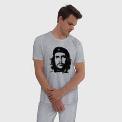Пижама хлопковая мужская Портрет Че Гевары, цвет: меланж — фото 2