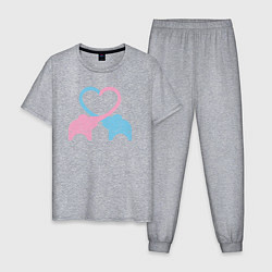 Мужская пижама Elephants love
