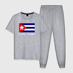 Пижама хлопковая мужская Free Cuba, цвет: меланж