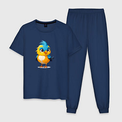Пижама хлопковая мужская Желторотик, цвет: тёмно-синий