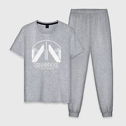 Пижама хлопковая мужская Drawbridge logo death stranding 2, цвет: меланж