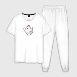 Мужская пижама Веселая мультяшная курица