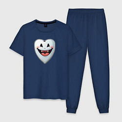Пижама хлопковая мужская Улыбающийся зуб, цвет: тёмно-синий