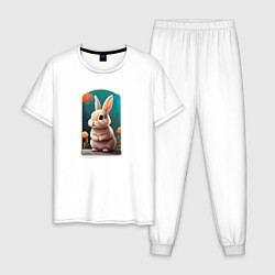 Мужская пижама Пушистый маленький кролик