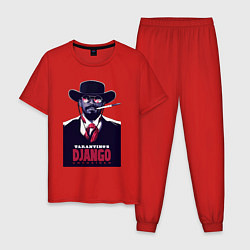 Пижама хлопковая мужская Django - Jamie Foxx, цвет: красный