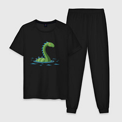 Мужская пижама Динозаврик, плывущий в воде