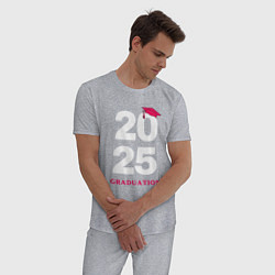 Пижама хлопковая мужская Выпускной 2025, цвет: меланж — фото 2