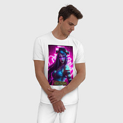 Пижама хлопковая мужская League Of Legends Akali Kda, цвет: белый — фото 2