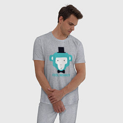 Пижама хлопковая мужская Cool monkey, цвет: меланж — фото 2