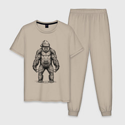Мужская пижама Новогодняя горилла