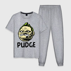 Пижама хлопковая мужская Pudge Face, цвет: меланж