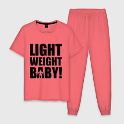 Пижама хлопковая мужская Light weight baby, цвет: коралловый