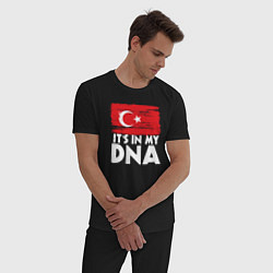 Пижама хлопковая мужская Турция в ДНК, цвет: черный — фото 2