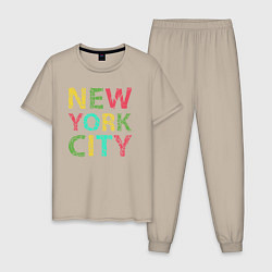 Мужская пижама New York city colors