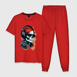 Мужская пижама Grunge redhead girl skull