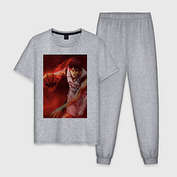 Пижама хлопковая мужская Баскетбол Тайга Кагами, цвет: меланж