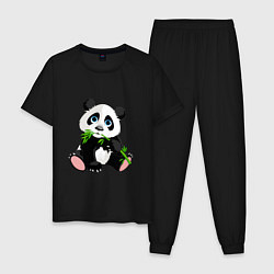 Мужская пижама Панда кушает тростник