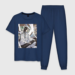 Пижама хлопковая мужская Ванцзи Лань, цвет: тёмно-синий