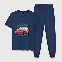Пижама хлопковая мужская Mini Cooper, цвет: тёмно-синий