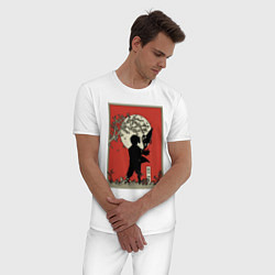 Пижама хлопковая мужская Реинкарнация безработного Рудеус Грейрат, цвет: белый — фото 2
