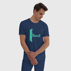 Пижама хлопковая мужская Recoil - Alan from depeche mode project, цвет: тёмно-синий — фото 2