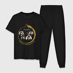Пижама хлопковая мужская Pink Floyd rock, цвет: черный