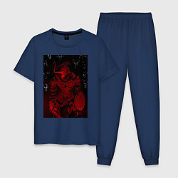 Пижама хлопковая мужская Убийца гоблинов мечник, цвет: тёмно-синий