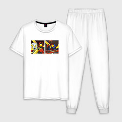 Пижама хлопковая мужская Ultrakill meme, цвет: белый