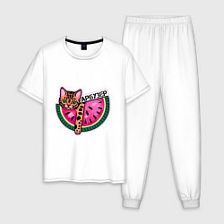 Мужская пижама Бенгальский кот арбузер