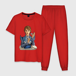 Пижама хлопковая мужская Кассандра - RimWorld, цвет: красный