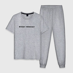 Пижама хлопковая мужская Street Workout RD500 Black, цвет: меланж