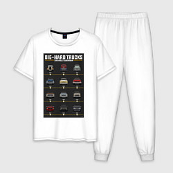 Пижама хлопковая мужская Chevrolet Suburban, цвет: белый