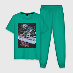 Мужская пижама Диджей скелет в наушниках