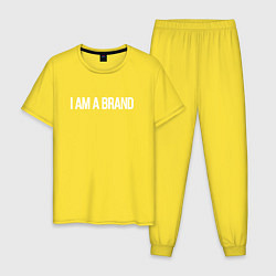 Пижама хлопковая мужская I am a brand, цвет: желтый
