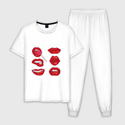 Мужская пижама Коллекция красивых губ