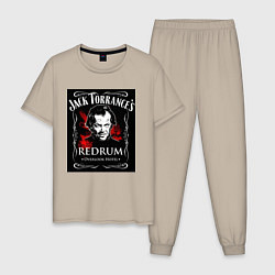 Пижама хлопковая мужская Jack Torrance, цвет: миндальный