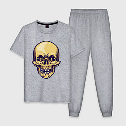 Пижама хлопковая мужская Skeletor, цвет: меланж