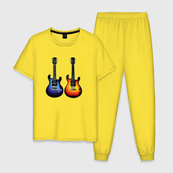 Мужская пижама Яркие гитары