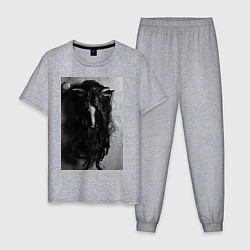 Пижама хлопковая мужская Пила 8, цвет: меланж